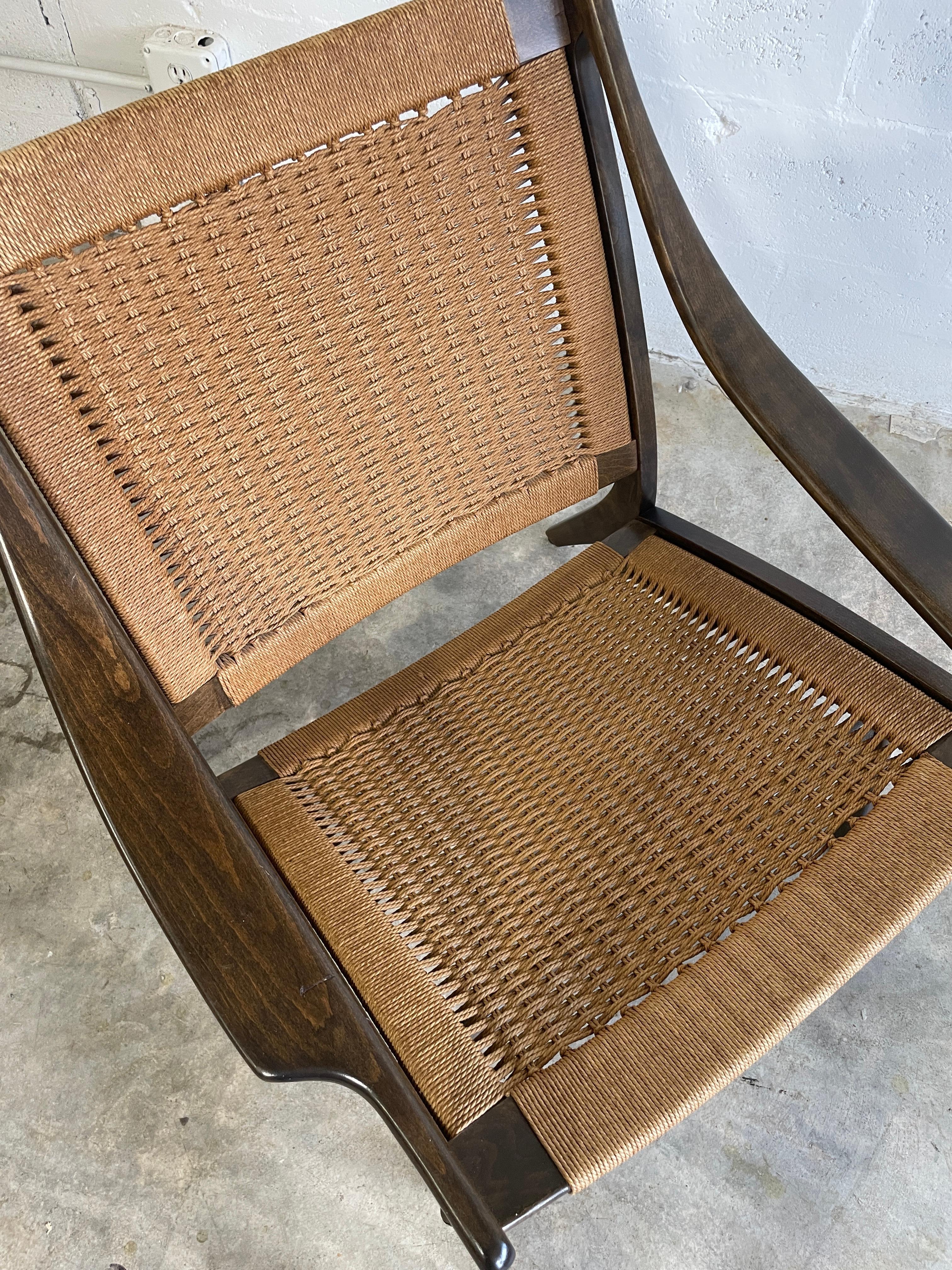 Raro Illum Wikkelso para N Eilersen Silla de salón tejida Danish Modern en venta 1