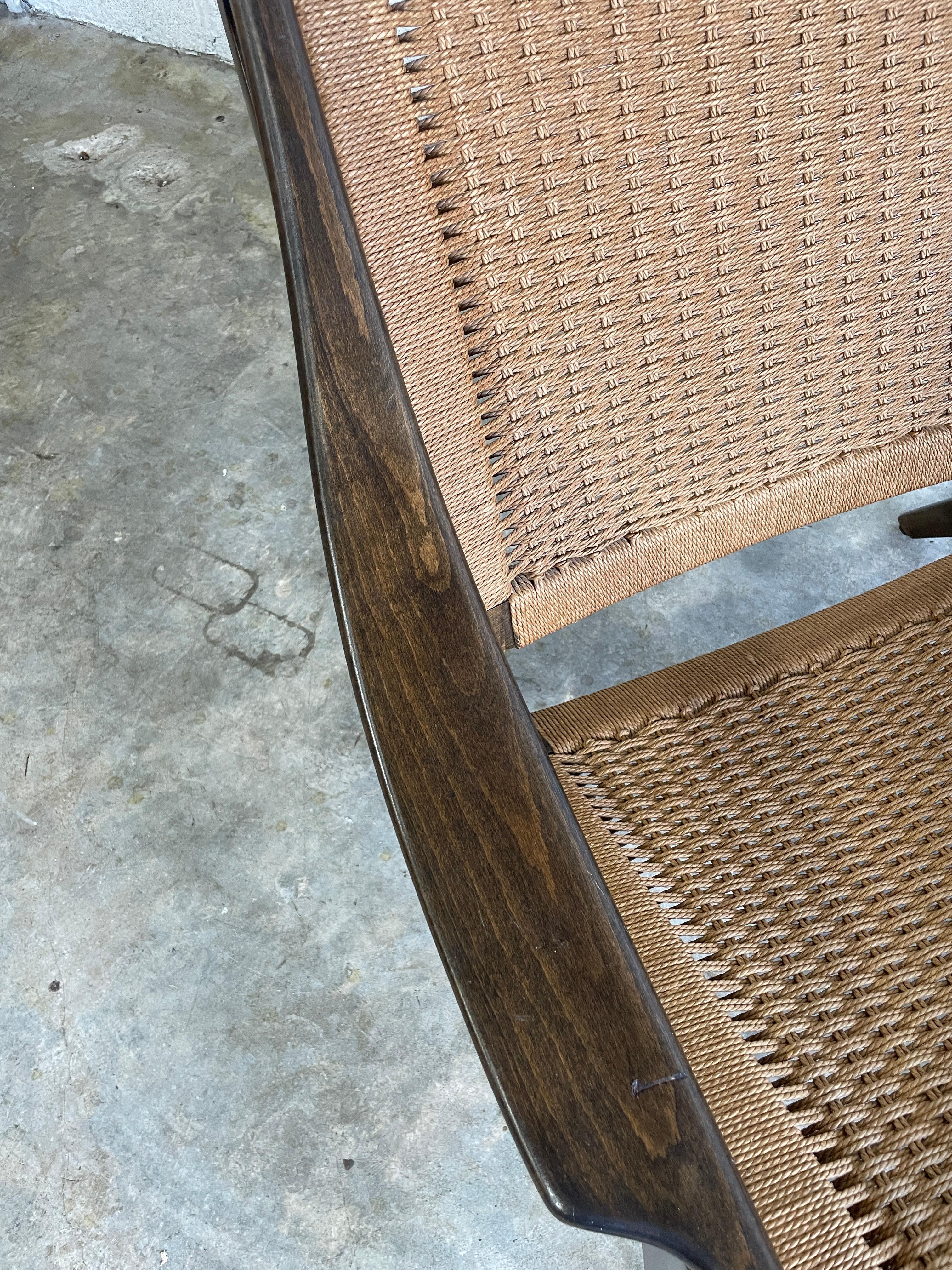 Raro Illum Wikkelso para N Eilersen Silla de salón tejida Danish Modern en venta 2