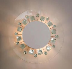 Rare Illuminated Mirror by Max Ingrand for Fontana Arte Model Pistil 2044