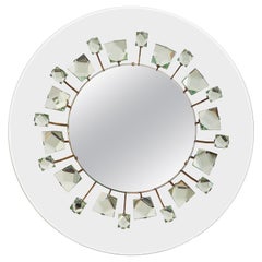 Raro espejo iluminado de Max Ingrand para Fontana Arte Modelo Pistil 2044
