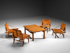 Rare Ilmari Tapiovaara for Lukkiseppo Four 'Chaco' Lounge Chairs with Table