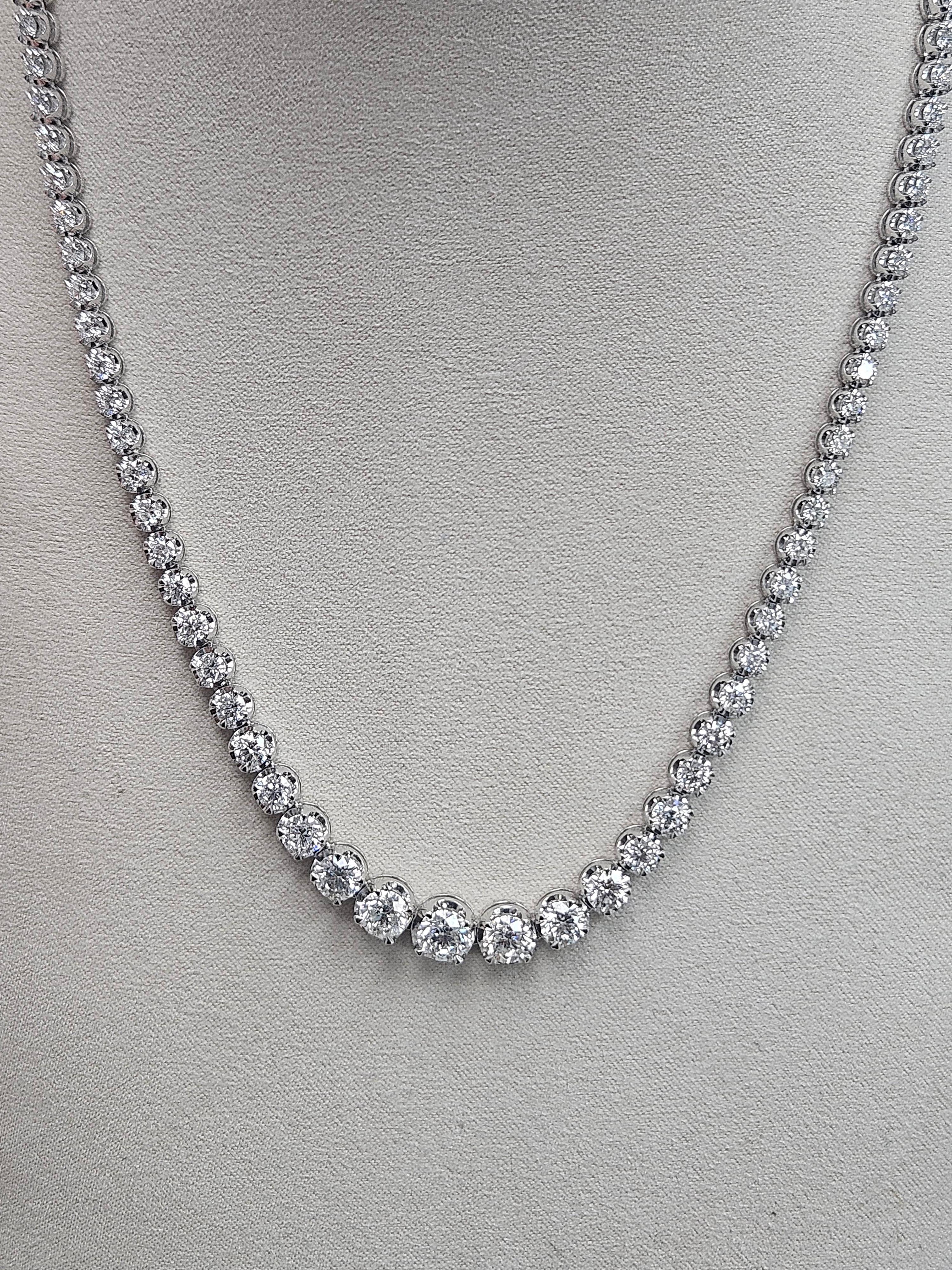 The Following Item we are offering is this Rare Important 18KT GOLD FANCY DIAMOND TENNIS STRAND NECKLACE!!! Necklace consists of Exquisite Fancy Diamonds set in 18KT Gold!! Total Carat Weight approx 13CTS!!! This Gorgeous Necklace is a Rare