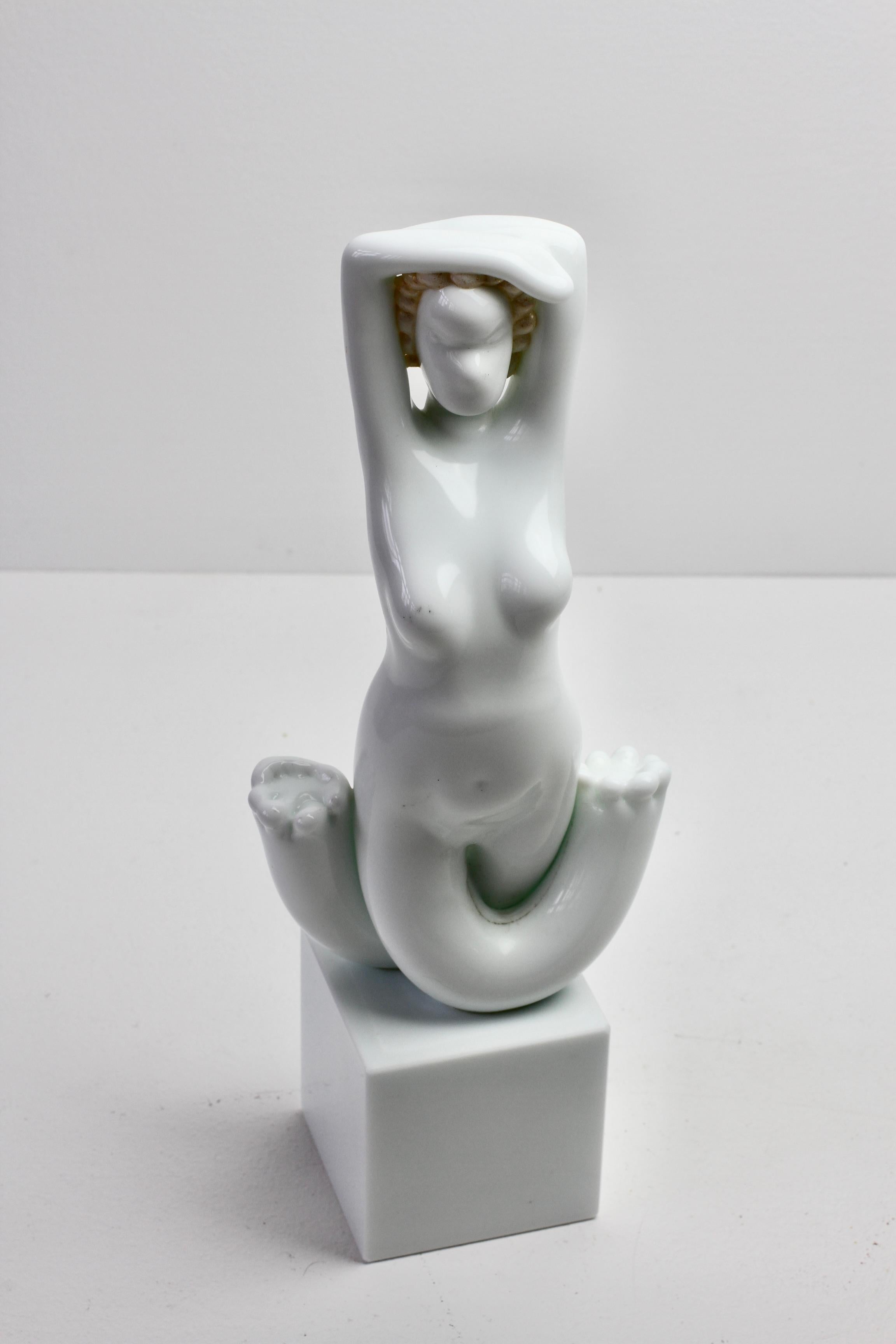 Seltene und wichtige Alfredo Barbini nach Martinuzzi 'Siren' Muranoglas-Skulptur im Angebot 4