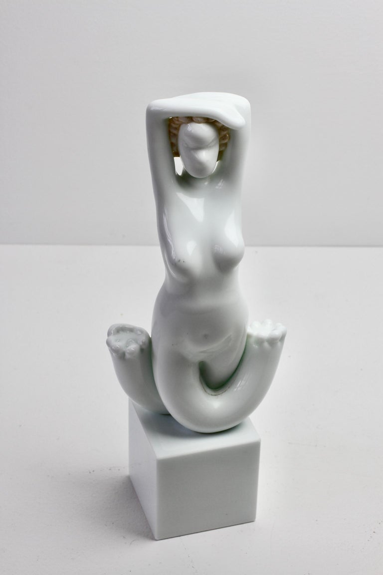 Rare & Important Alfredo Barbini After Martinuzzi 'Siren' Murano Glass Sculpture For Sale 4