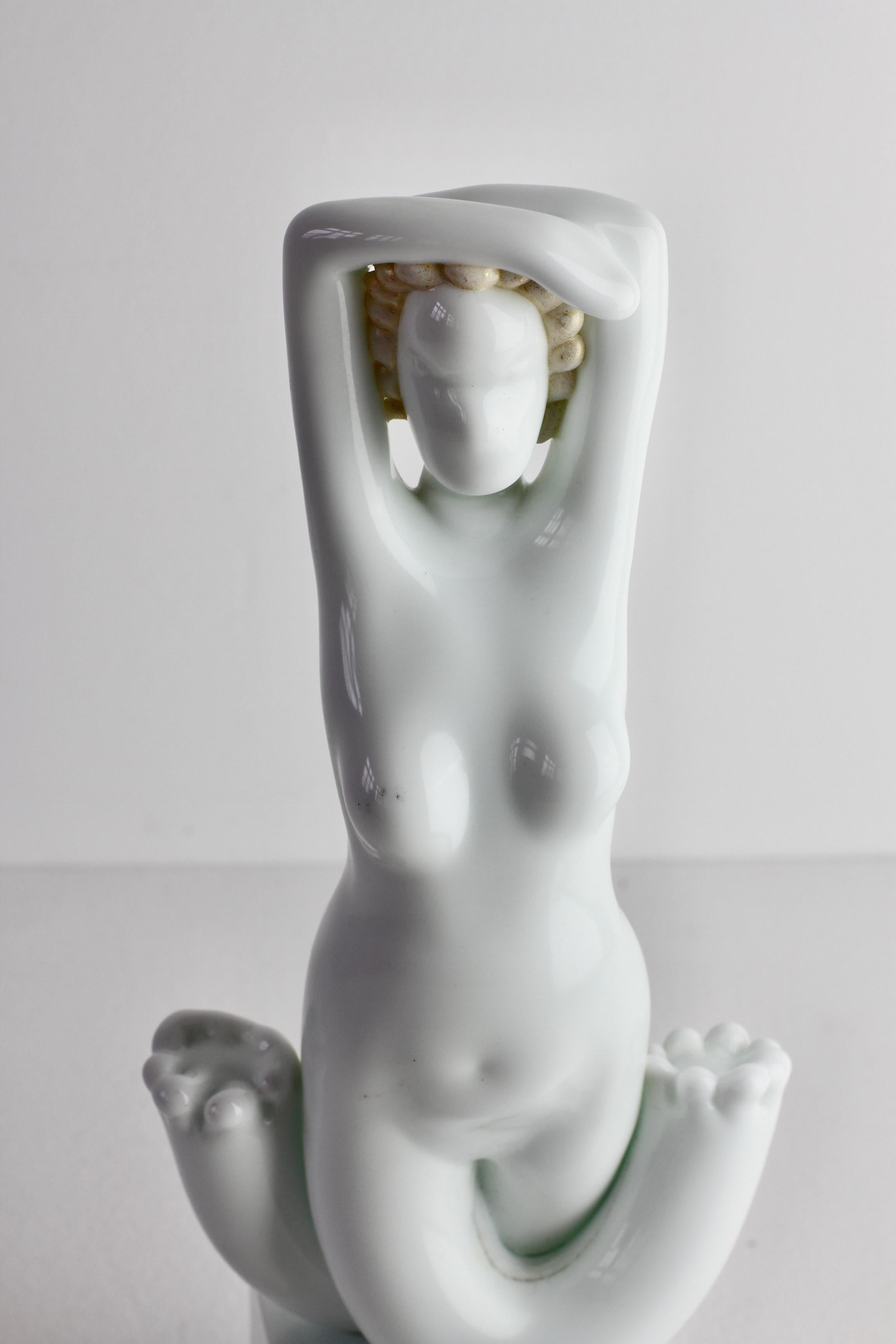 Rare & Important Alfredo Barbini After Martinuzzi 'Siren' Murano Glass Sculpture For Sale 5