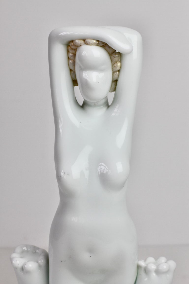 Rare & Important Alfredo Barbini After Martinuzzi 'Siren' Murano Glass Sculpture For Sale 7