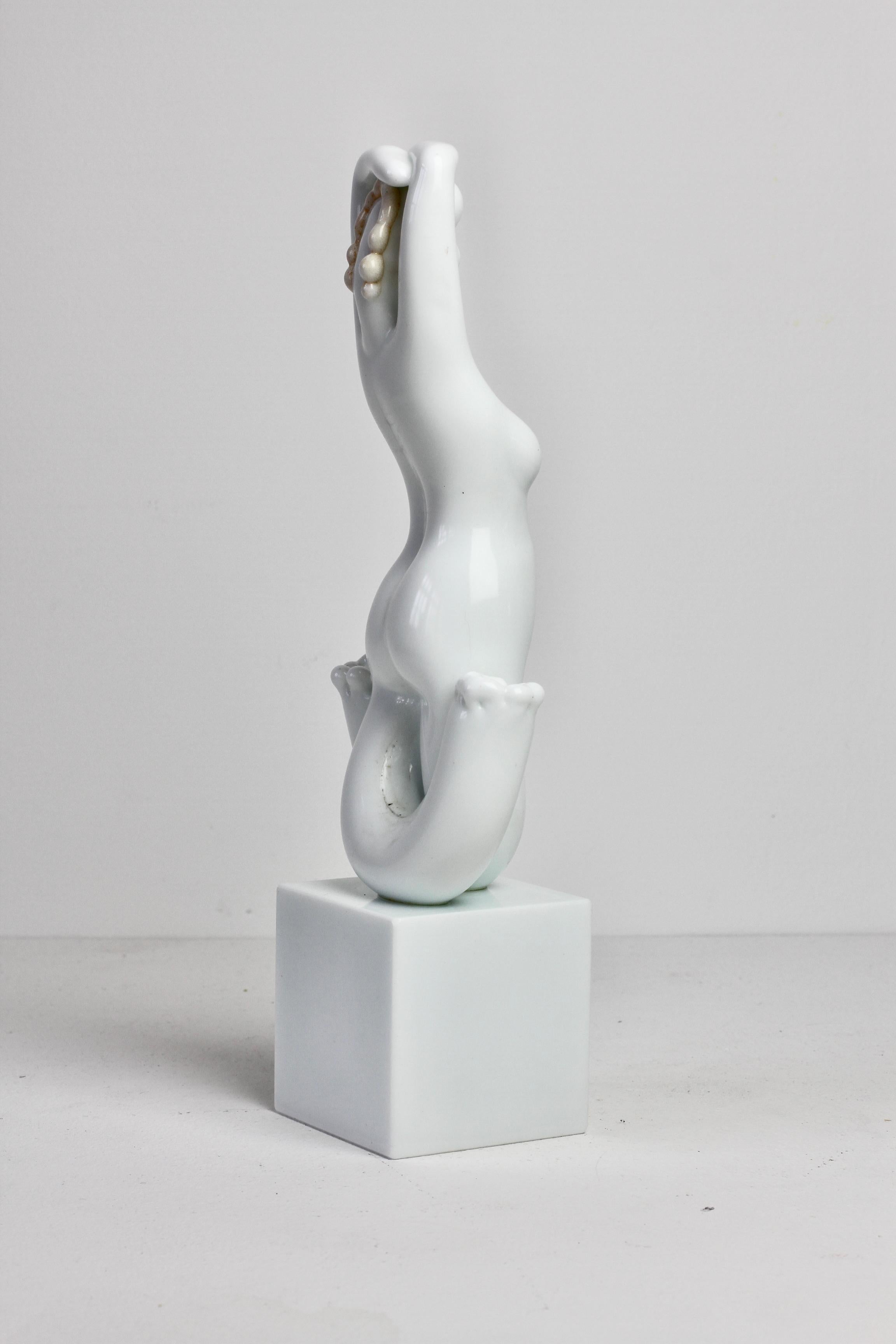 Seltene und wichtige Alfredo Barbini nach Martinuzzi 'Siren' Muranoglas-Skulptur im Angebot 9
