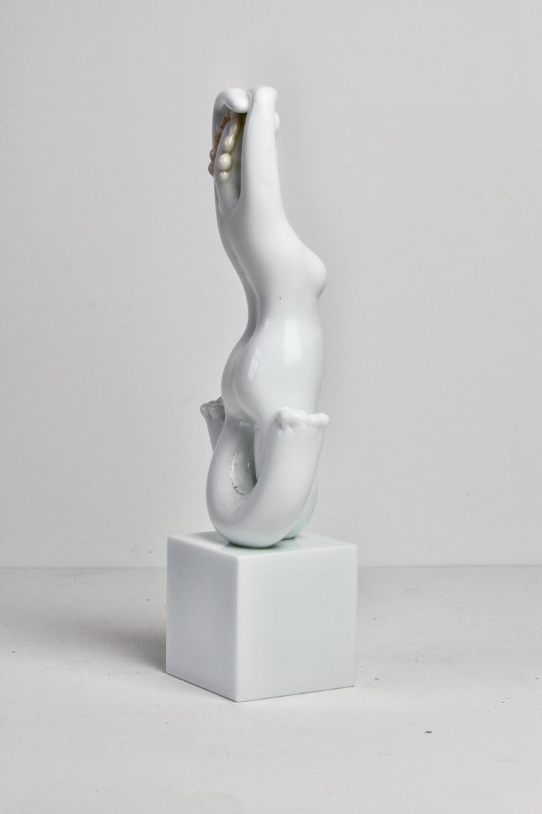 Rare & Important Alfredo Barbini After Martinuzzi 'Siren' Murano Glass Sculpture For Sale 9