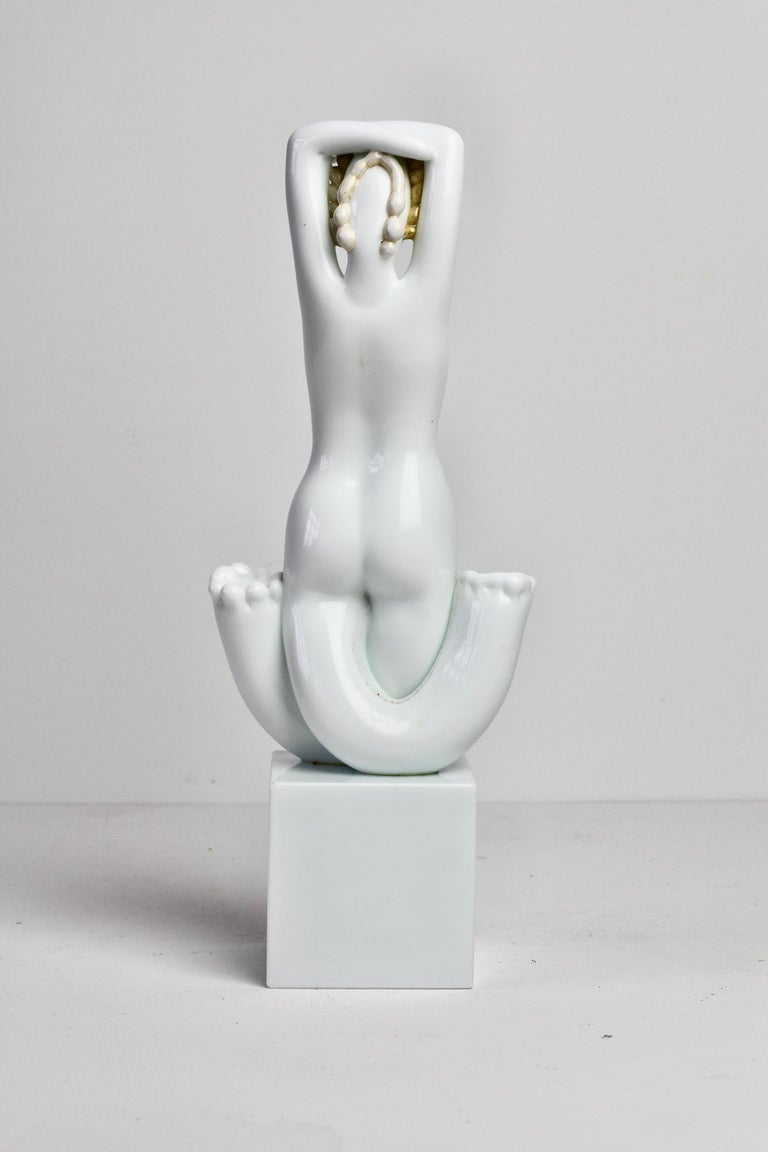 Rare & Important Alfredo Barbini After Martinuzzi 'Siren' Murano Glass Sculpture For Sale 10