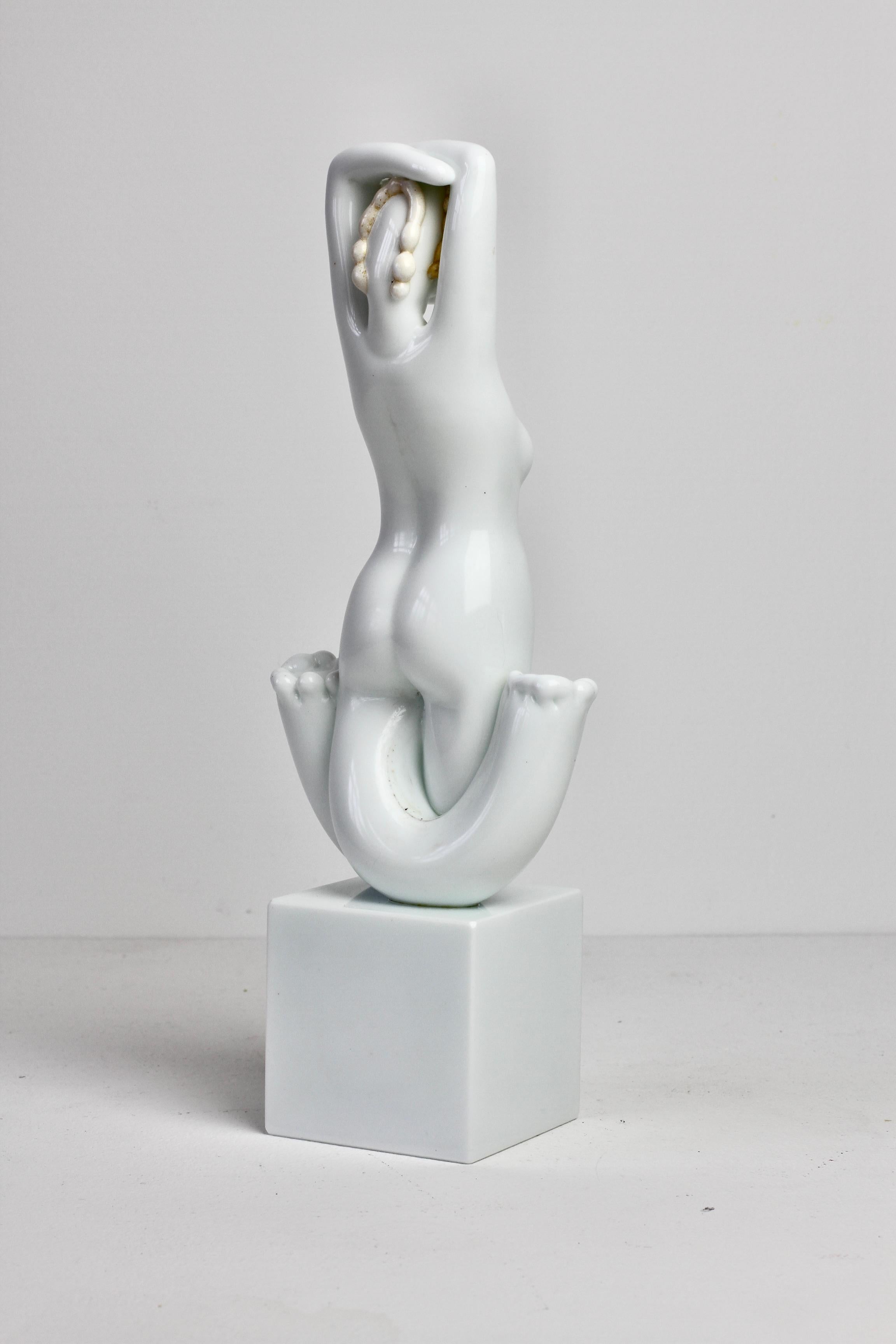 Rare & Important Alfredo Barbini After Martinuzzi 'Siren' Murano Glass Sculpture For Sale 11
