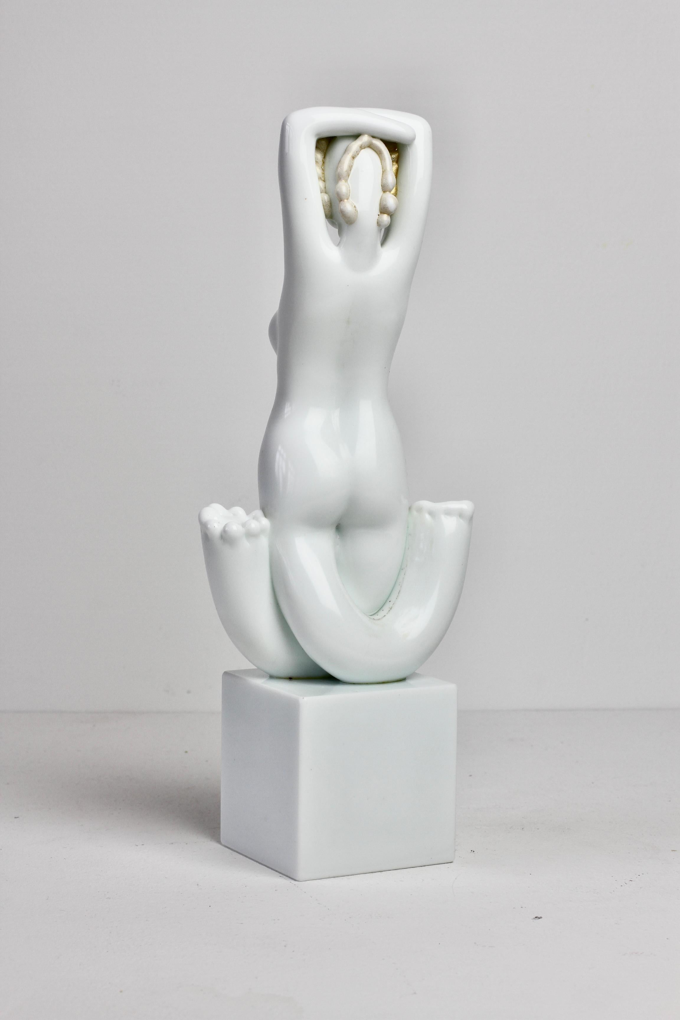 Seltene und wichtige Alfredo Barbini nach Martinuzzi 'Siren' Muranoglas-Skulptur im Angebot 12