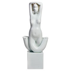 Rare & Important Alfredo Barbini After Martinuzzi 'Siren' Murano Glass Sculpture