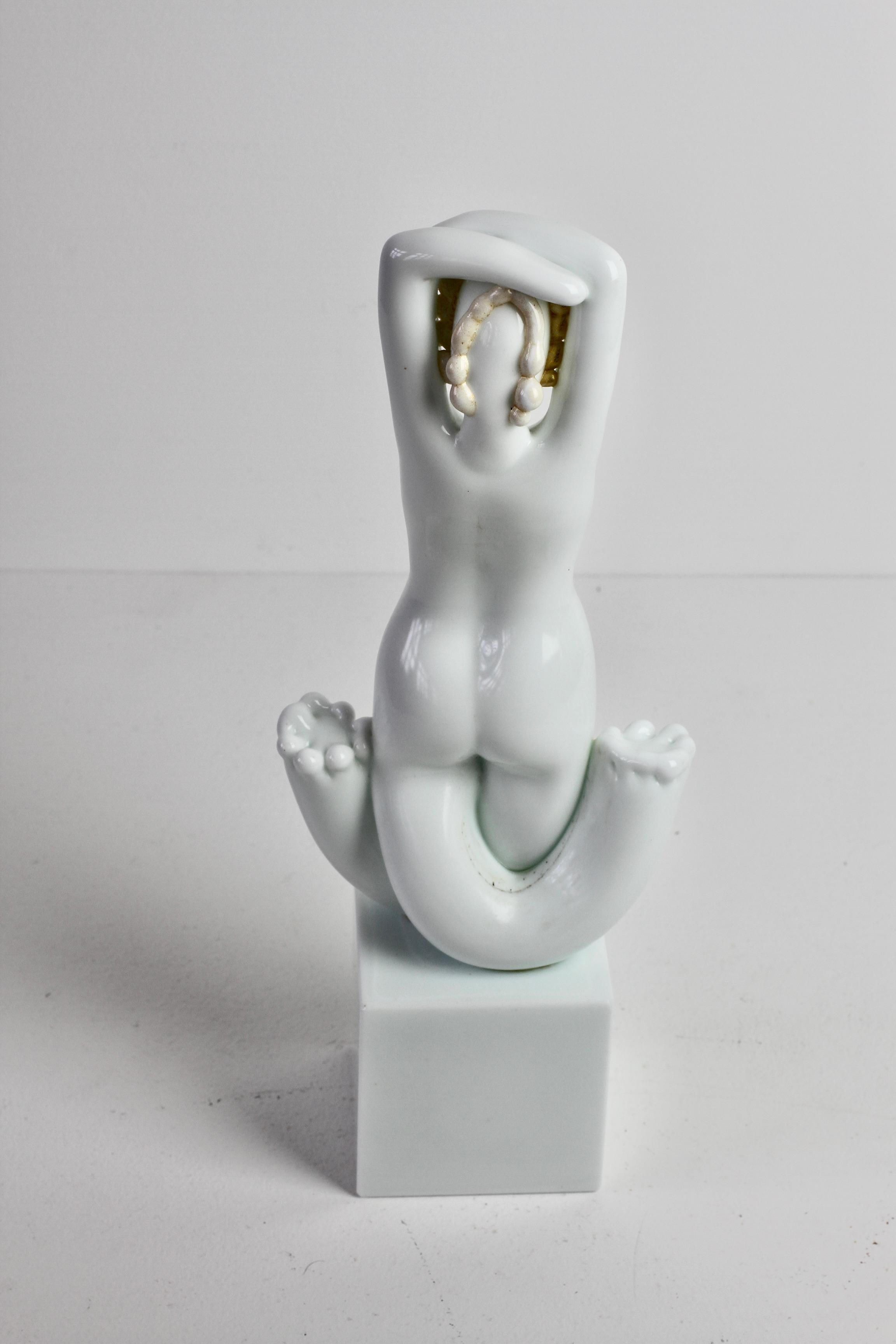 20th Century Rare & Important Alfredo Barbini After Martinuzzi 'Siren' Murano Glass Sculpture For Sale