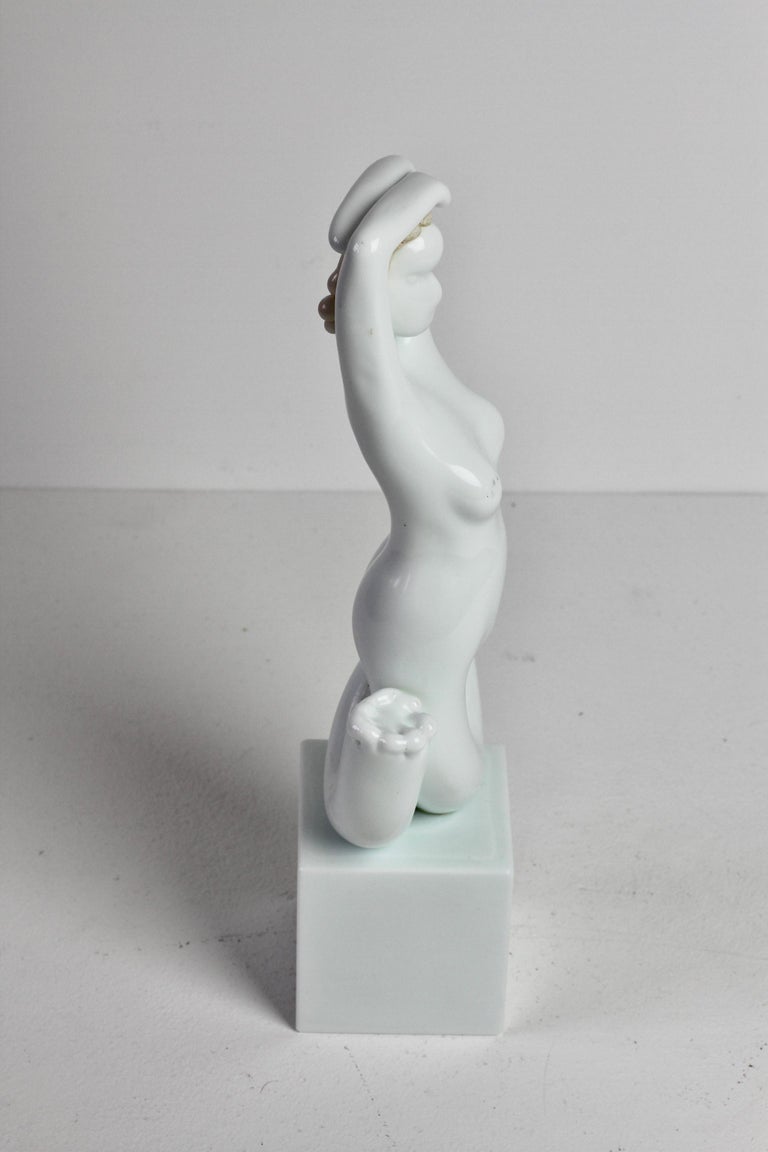Rare & Important Alfredo Barbini After Martinuzzi 'Siren' Murano Glass Sculpture For Sale 1