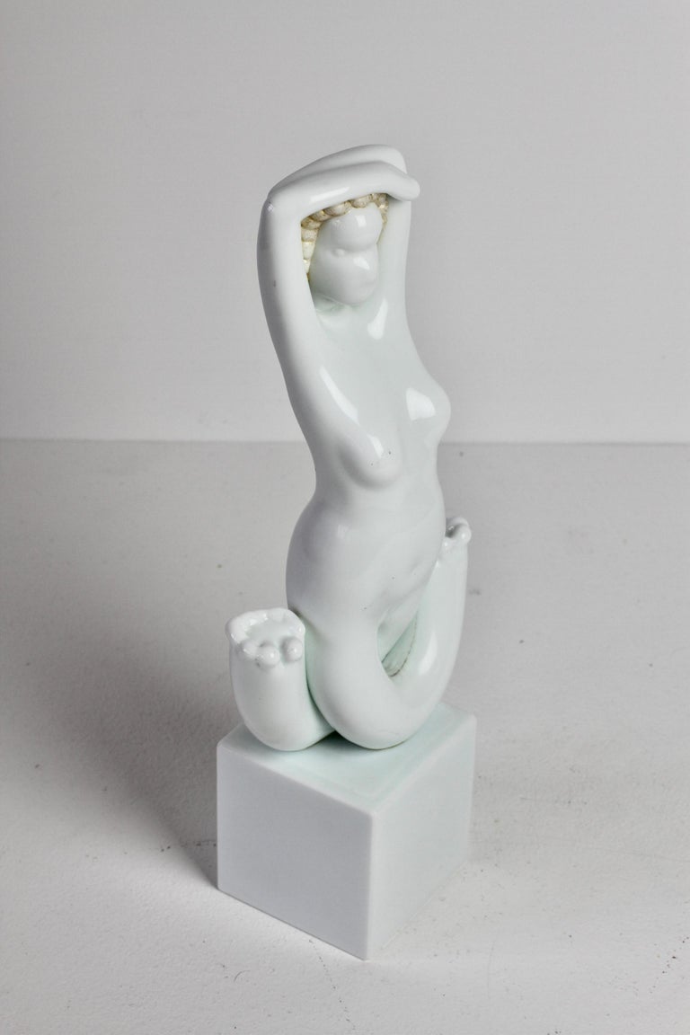 Rare & Important Alfredo Barbini After Martinuzzi 'Siren' Murano Glass Sculpture For Sale 2