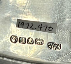 Grand plateau Salver anglais ancien rare et important en argent sterling de Hester Bateman