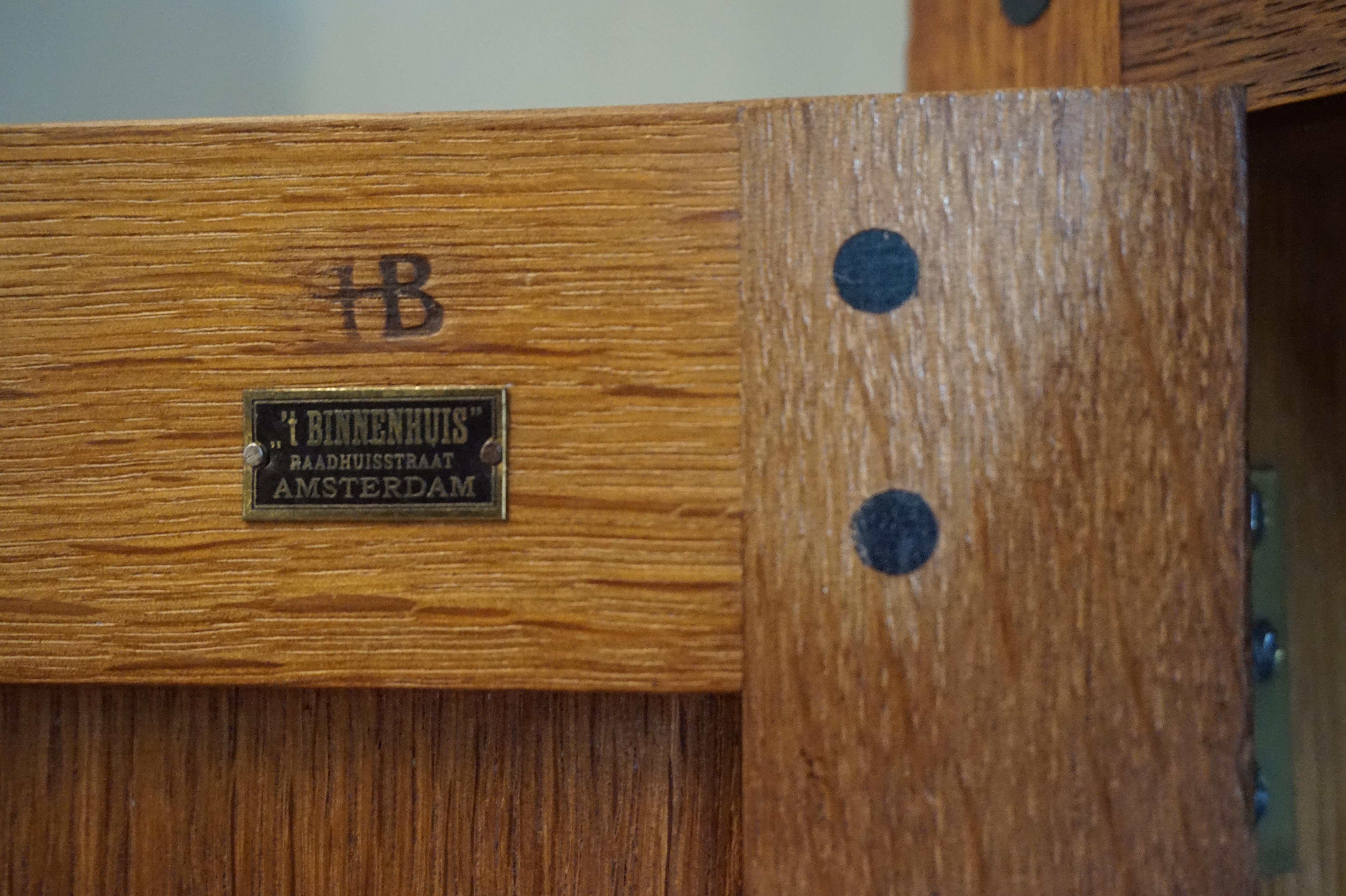 Rare & Important Dutch Arts & Crafts Oak Bookcase By Architect H.P. Berlage 2
