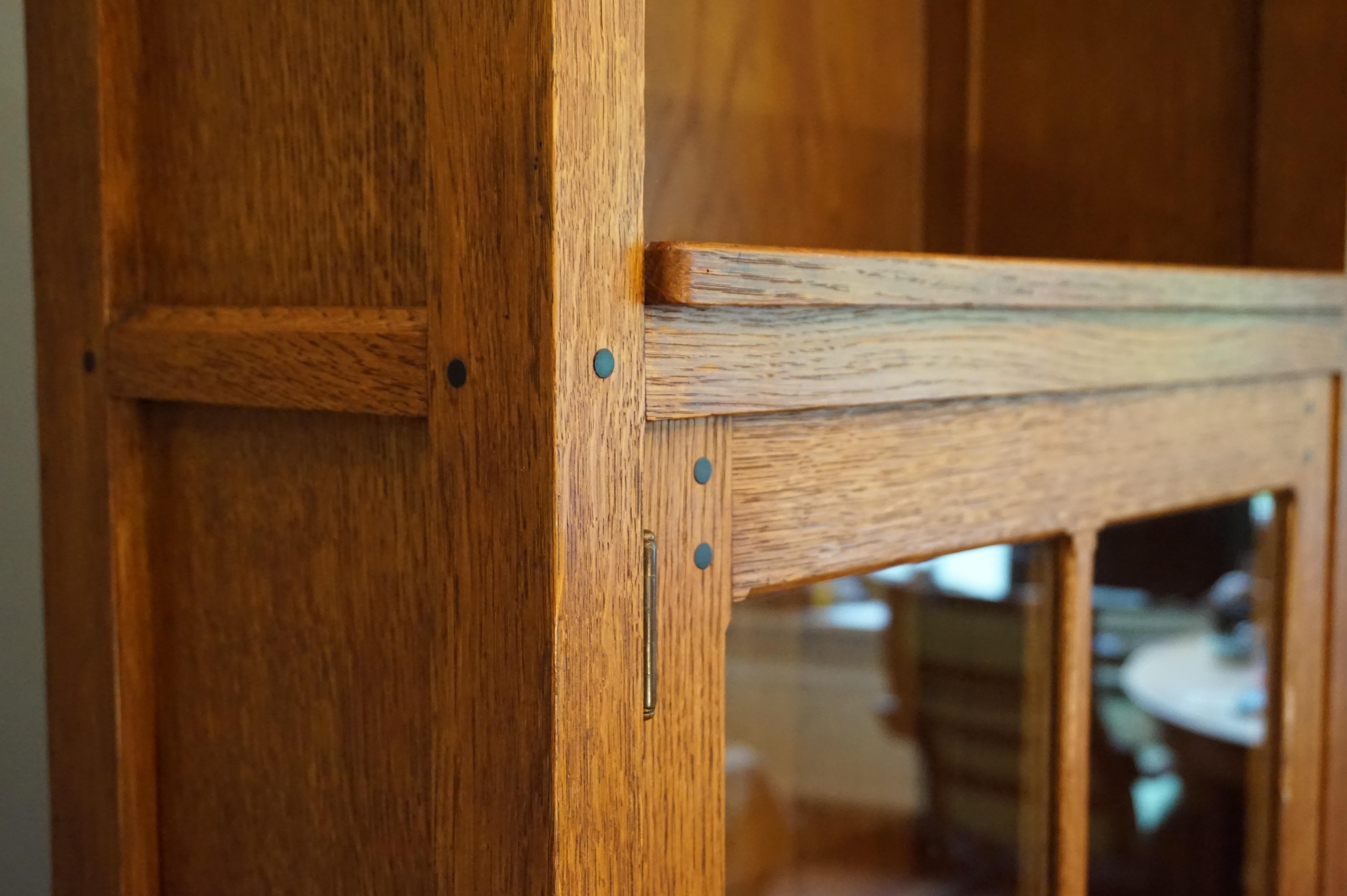 Rare & Important Dutch Arts & Crafts Oak Bookcase By Architect H.P. Berlage 5