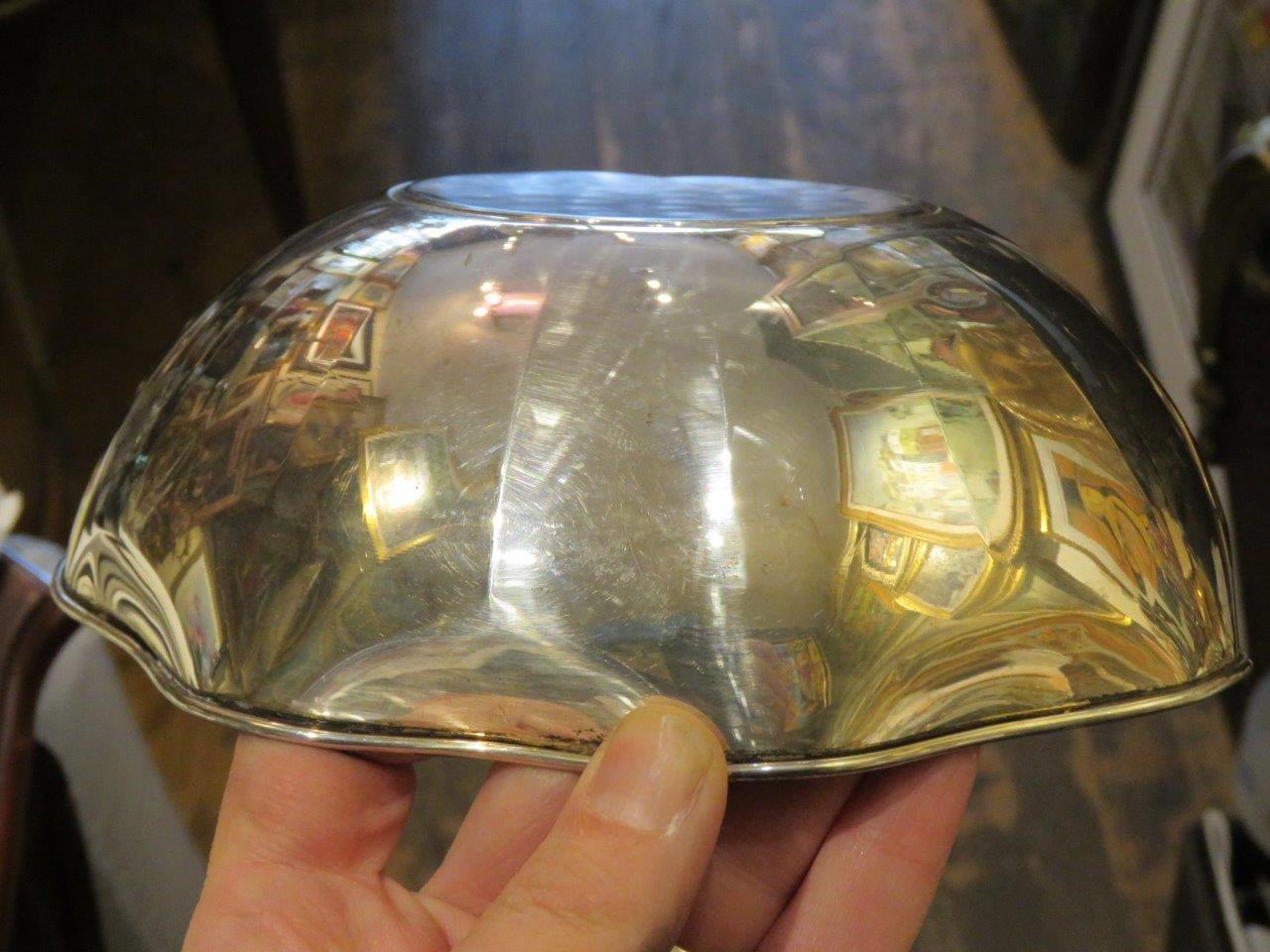 Rare Important Estate Large Italian Sterling Silver Server Bowl In Good Condition For Sale In New York, NY