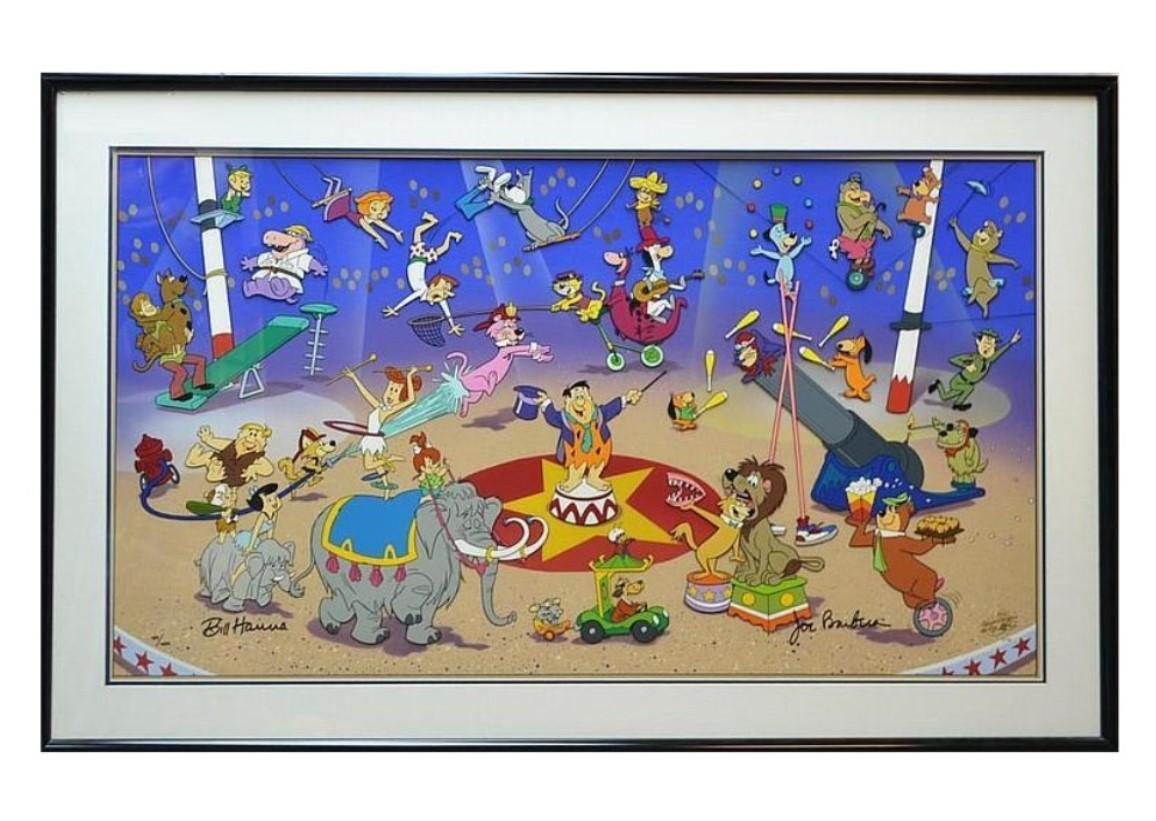 The Following Item we are Offering is A Rare Large DELUXE Numbered LIMITED EDITION 3D Silkscreen Pop Art Serigraph Cel signed in pencil and numbered, by World Renowned Cartoonists Bill Hanna and Joe Barbera and Signed and Numbered on Lower Bottom.