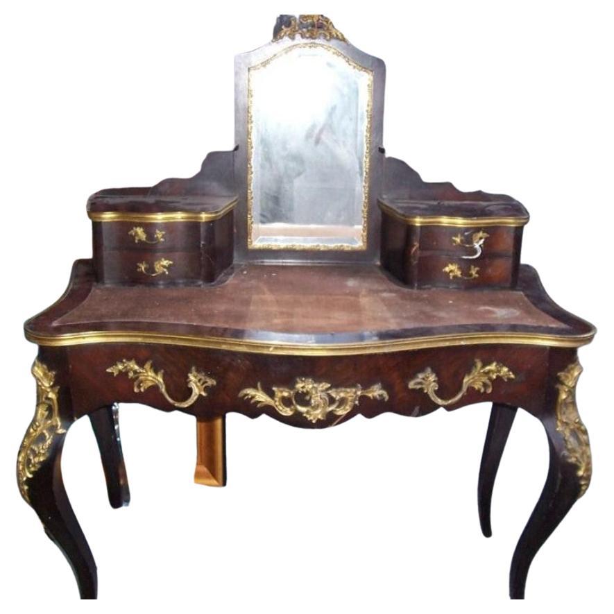 Seltener bedeutender französischer Mahagoni-Schreibtisch für Damen im Art déco-Stil aus Mahagoni, ca. 1920er Jahre im Angebot
