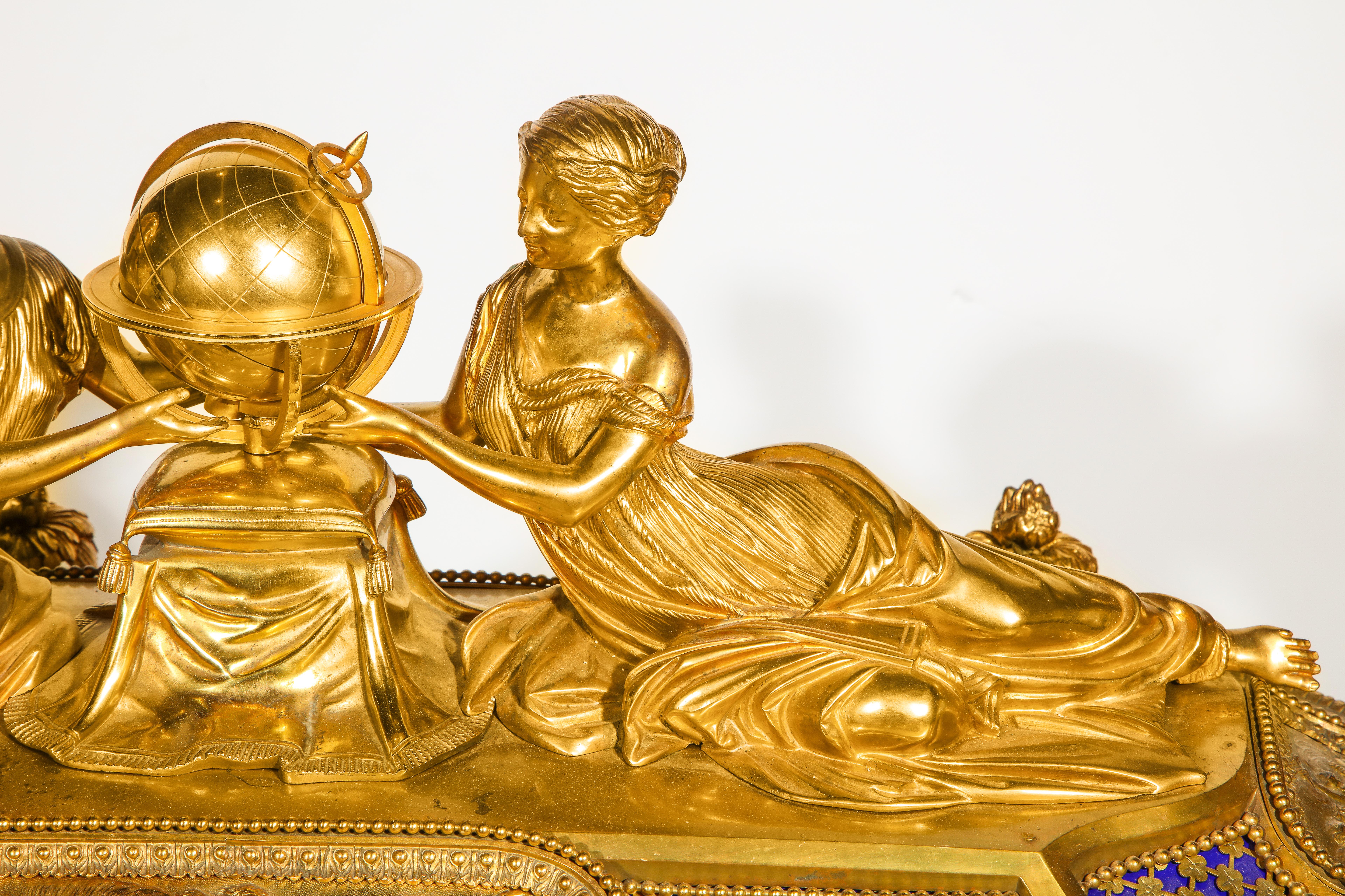 Important, Rare French Ormolu Sevres Style Porcelain Jewelry Box on Bronze Table For Sale 7