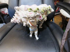 Rare Important Gorgeous Meissen Dresden Style Porcelain Children Conch Shell