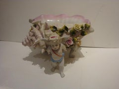 Seltene bedeutende wunderschöne, prächtige Kinderschale aus Porzellan im Meissener Dresdener Stil aus Porzellan