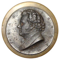 Raro e importante fermacarte in bronzo del XIX secolo di Franz Schubert (1797-1828)