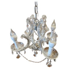 Rare Important New York Estate European Hanging Deco Style Crystal Chandelier