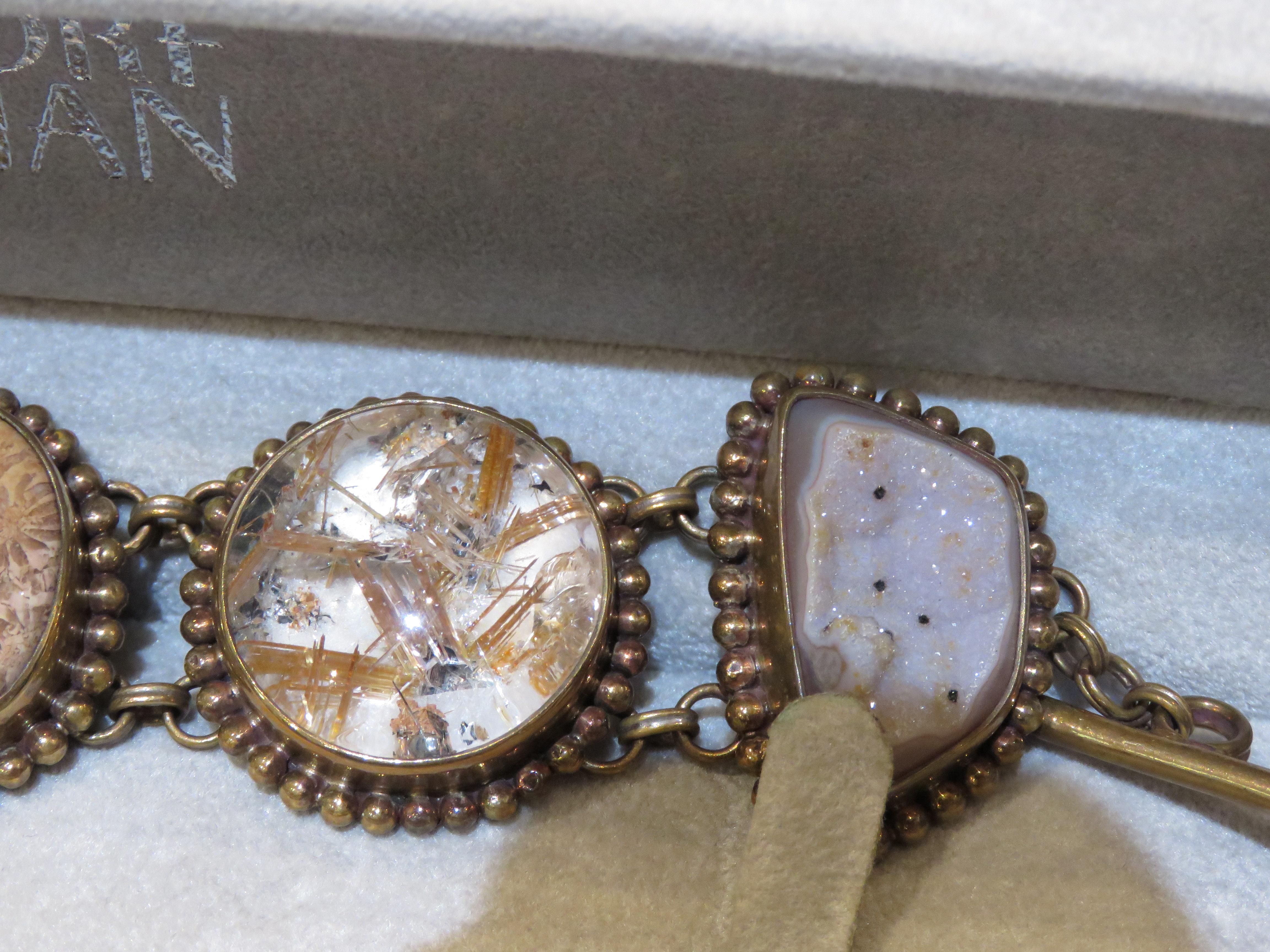 Rare Important ONE OF A KIND Stephen Dweck Gemstone Scarab Bracelet In Good Condition For Sale In New York, NY