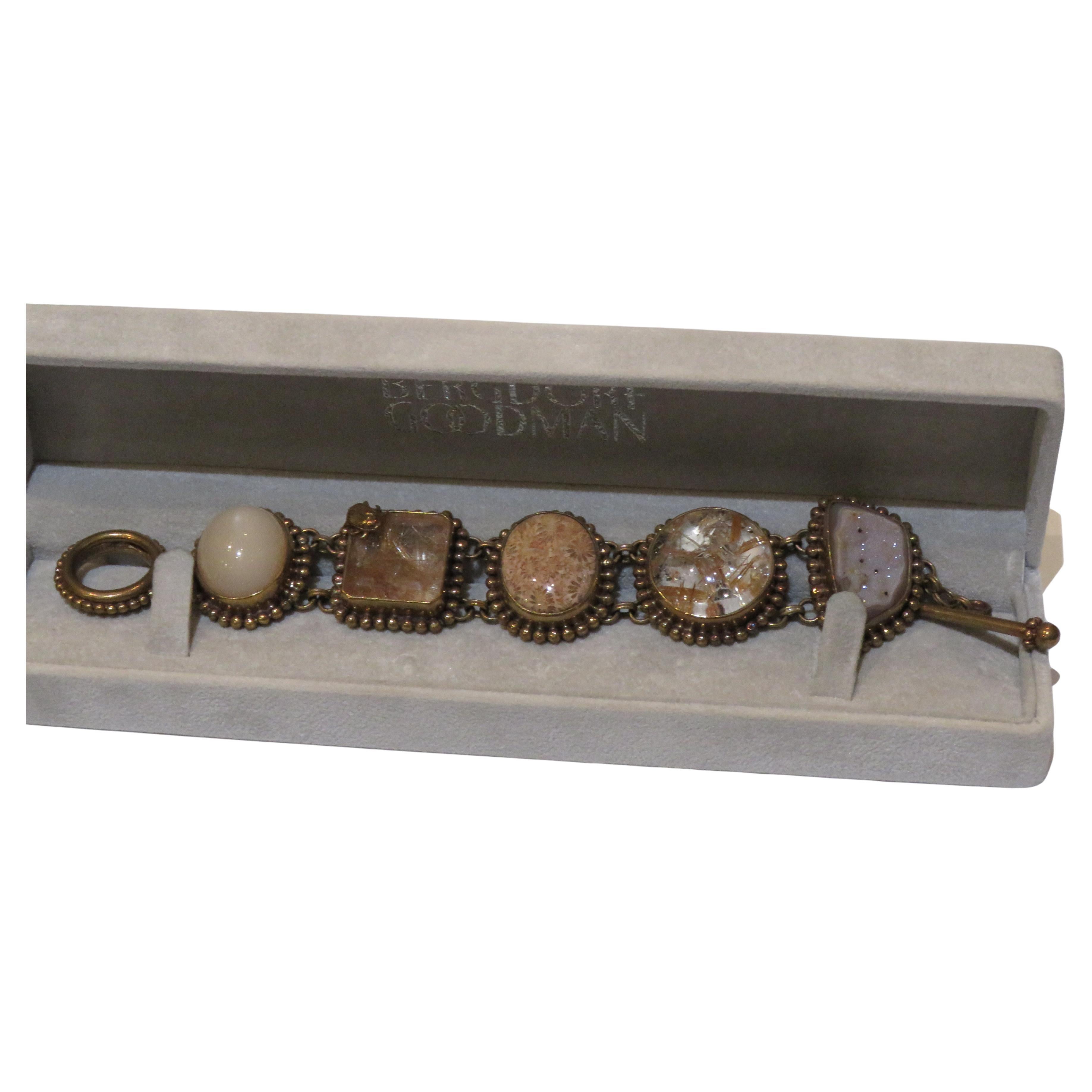 Rare Important ONE OF A KIND Stephen Dweck Gemstone Scarab Bracelet For Sale