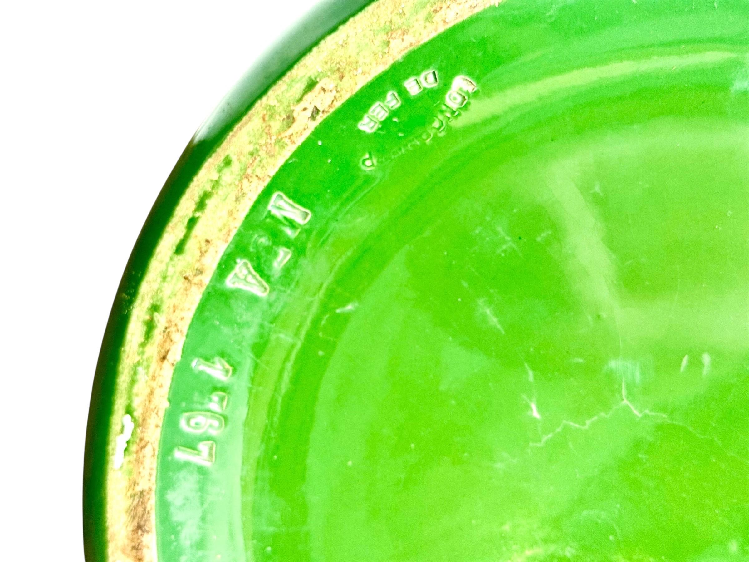 Rare et impressionnante paire de vases en faïence verte de Longchamp, France, 1876 en vente 11