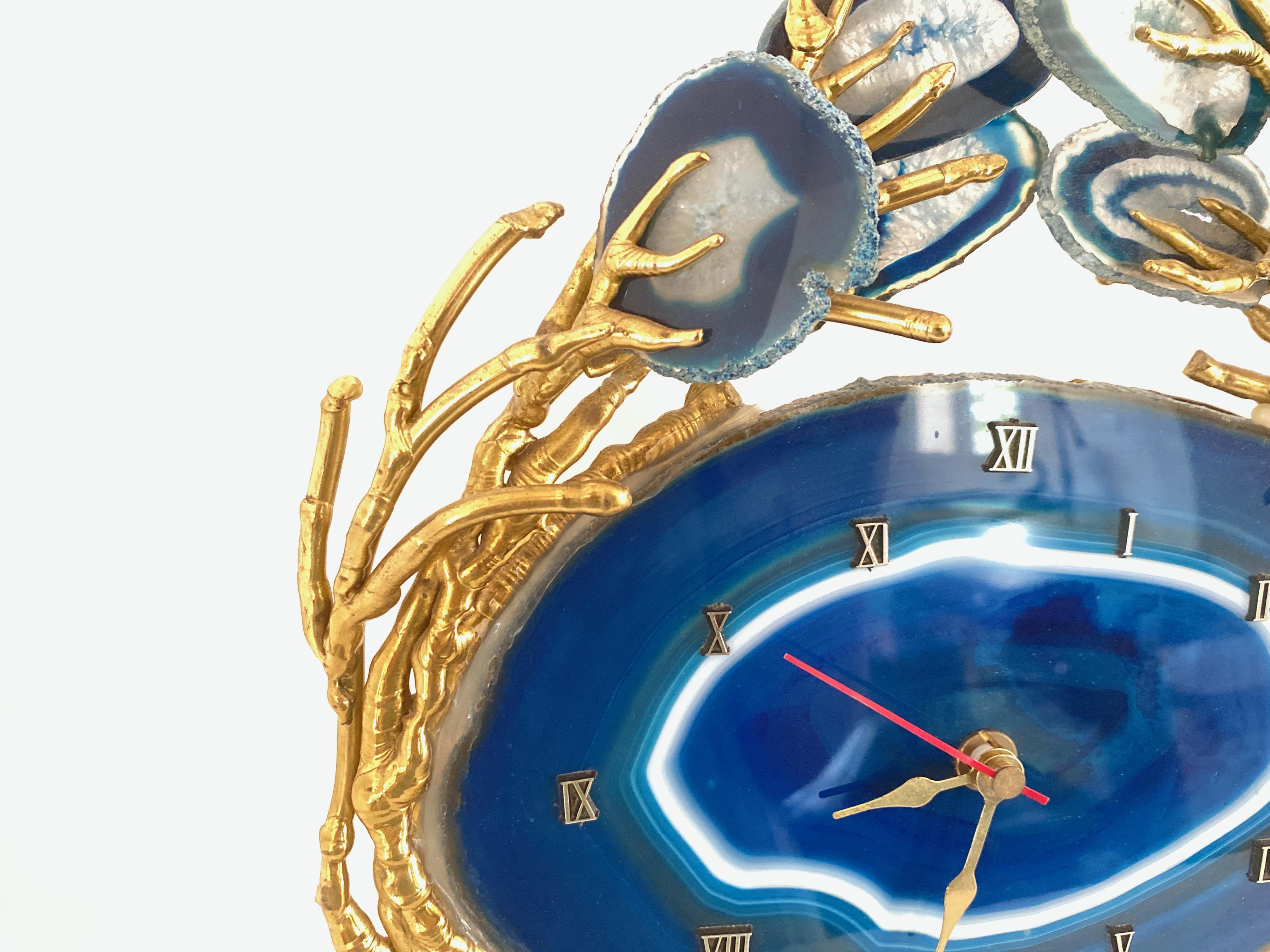 Rare dans le style de la sculpture et de l'horloge de Jacques Duval-Brasseur, 1970, Italie Excellent état - En vente à Vis, NL