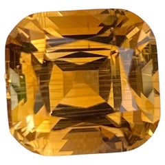 Rare inclusions Fire Citrine 6.30 Carats Cushion Cut Natural Brazilian Gemstone