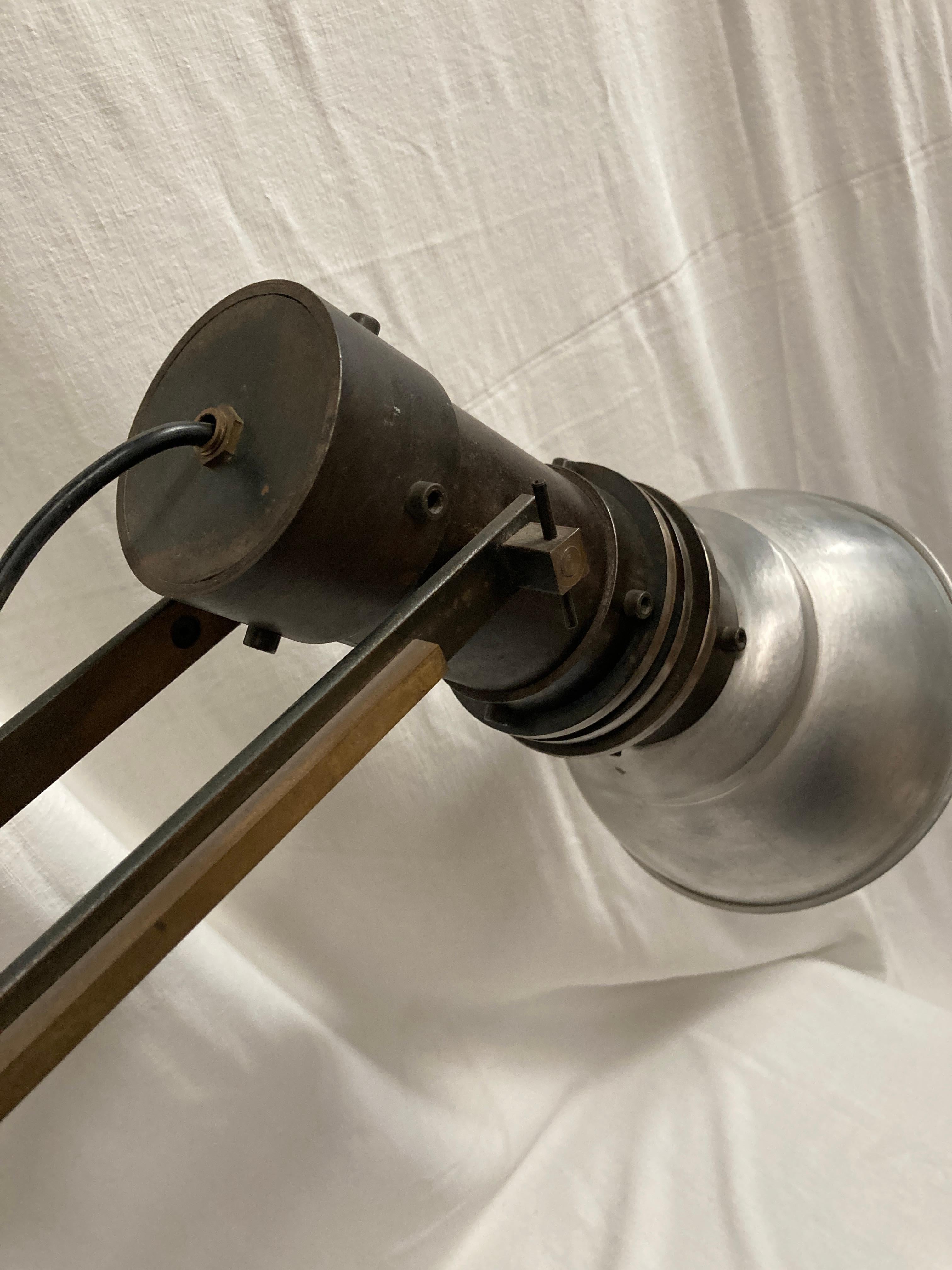 Rare Industrial and architectural table lamp For Sale 6