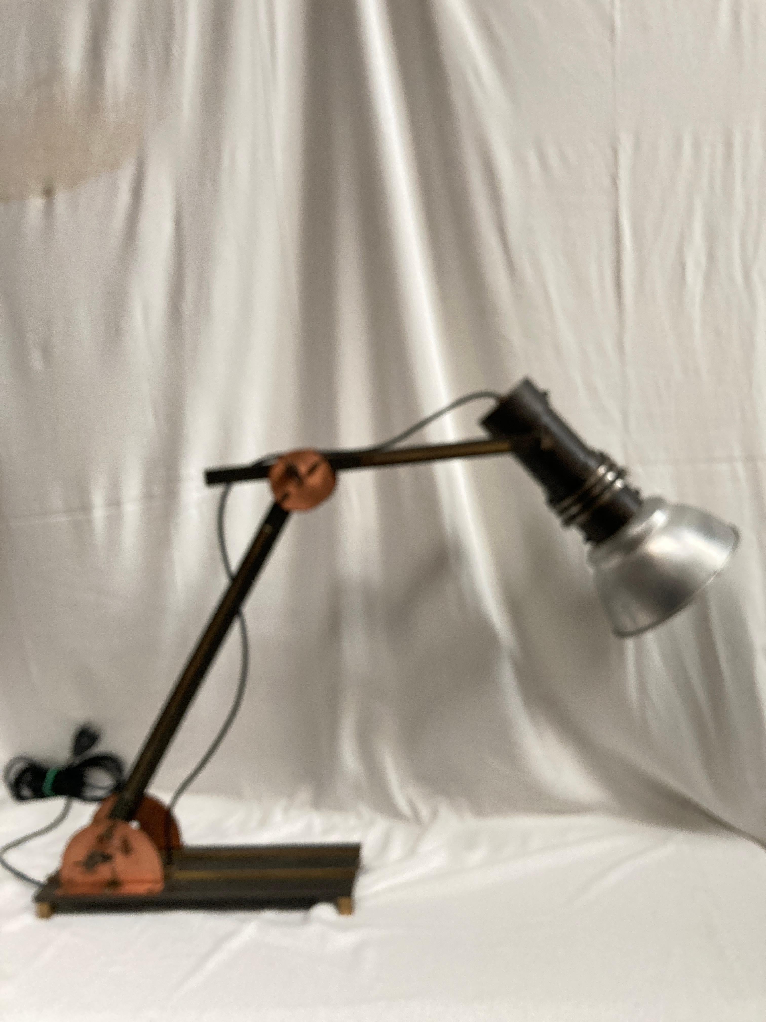 French Rare Industrial and architectural table lamp For Sale