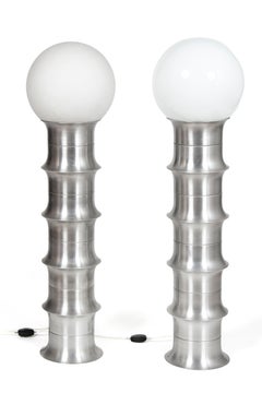 Rare Industrial Design Column Floor Lamp from 1965