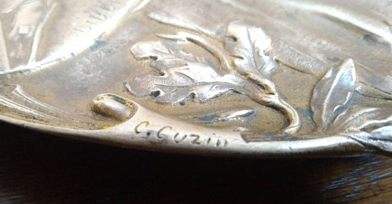 Rare Inkwell, Bronze Art Nouveau USA President Wilson 1st W War, Signed ...