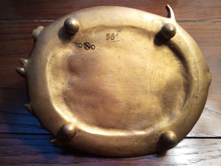 Rare Inkwell, Bronze Art Nouveau USA President Wilson 1st W War, Signed ...
