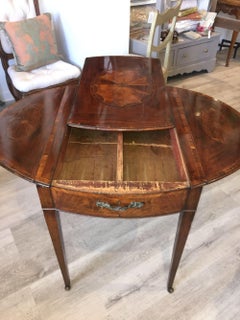 Rare Inlaid Georgian Mahogany Pembroke Games Table, circa 1790