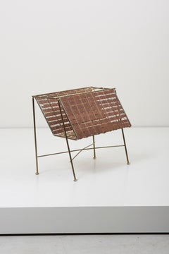 Rare Interlace Collection Pair by Tony Paul for Woodlin-Hall in Brass and Walnut