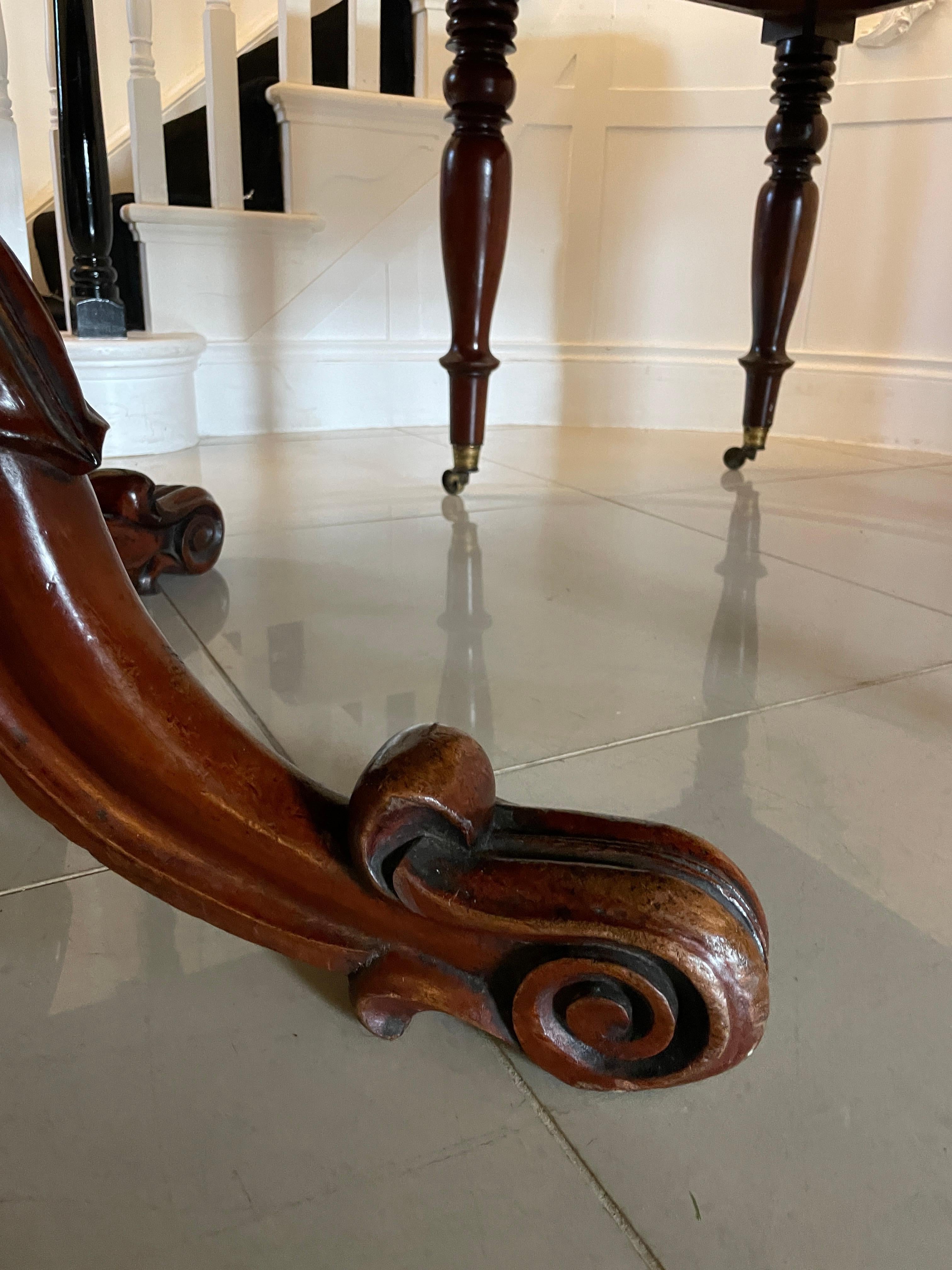 Rara Mesa de Comedor Irlandesa de 12/14 Plazas de Caoba Metamórfica Antigua de Magnífica Calidad en venta 6