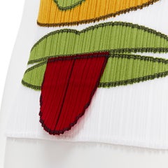 rare ISSEY MIYAKE Pleats Please 2004 hamburger tongue white plisse tank top JP3