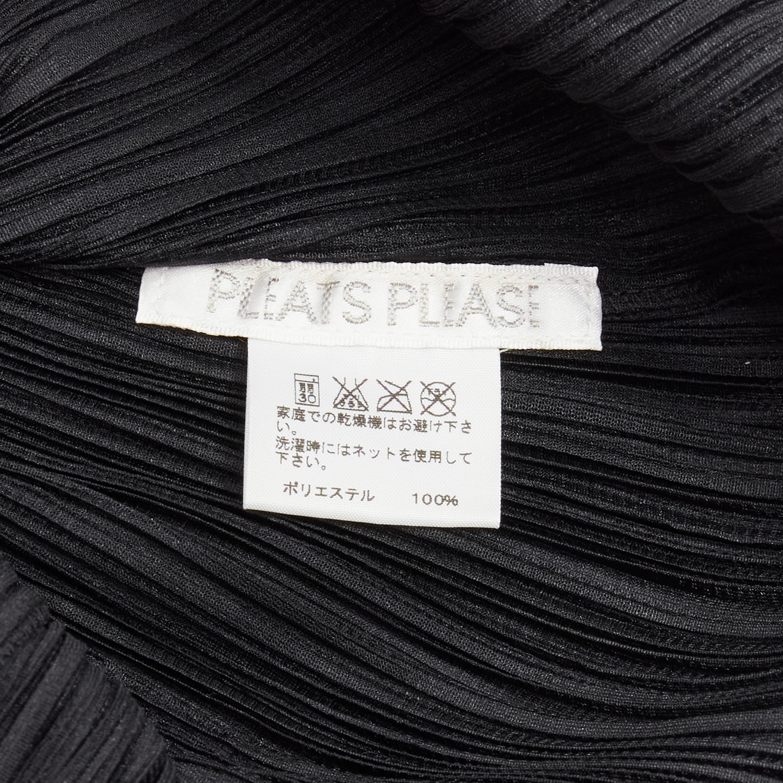 rare ISSEY MIYAKE Pleats Please 2008 Vintage Orange Juice peelable black top JP3 For Sale 5