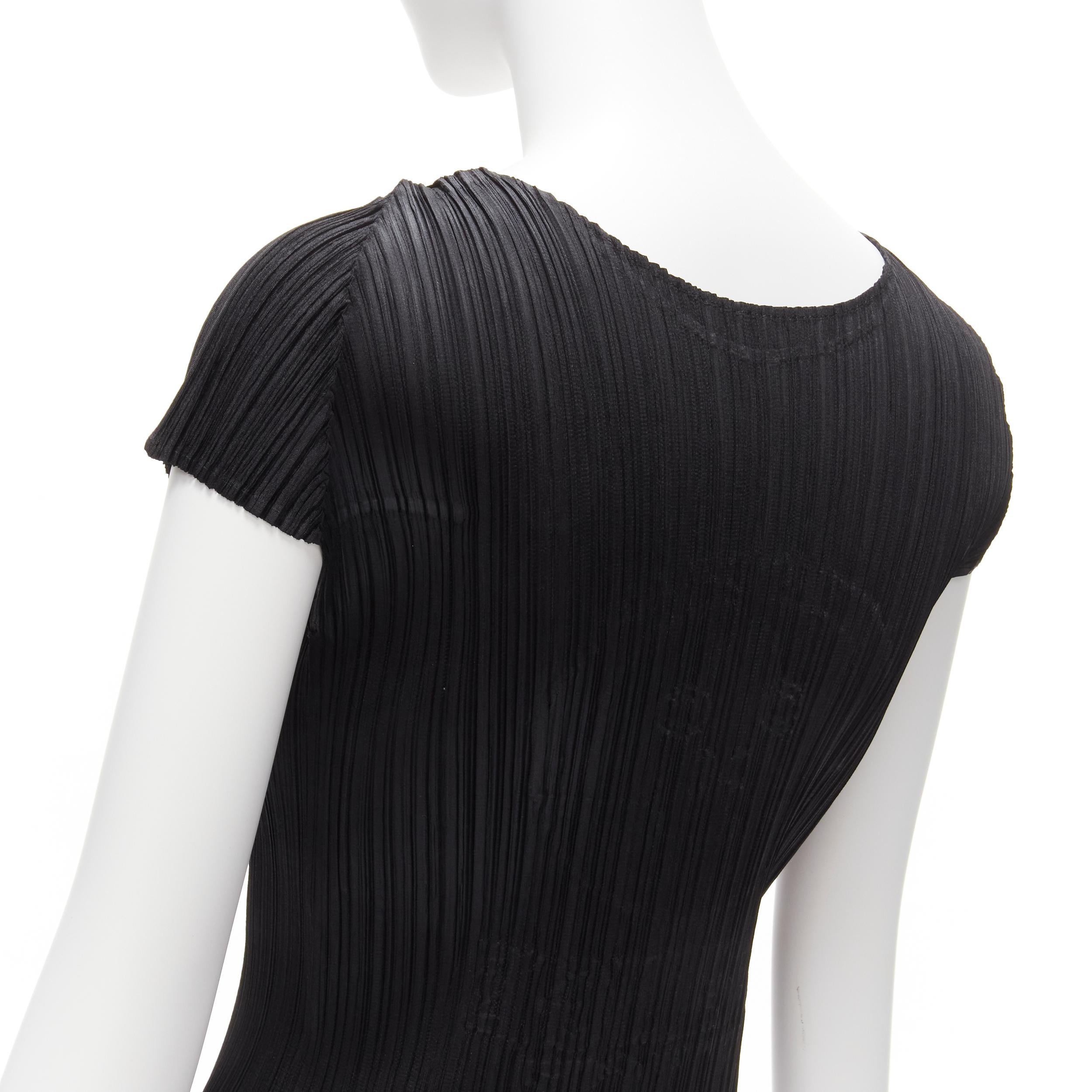 rare ISSEY MIYAKE Pleats Please 2008 Vintage Orange Juice peelable black top JP3 For Sale 2