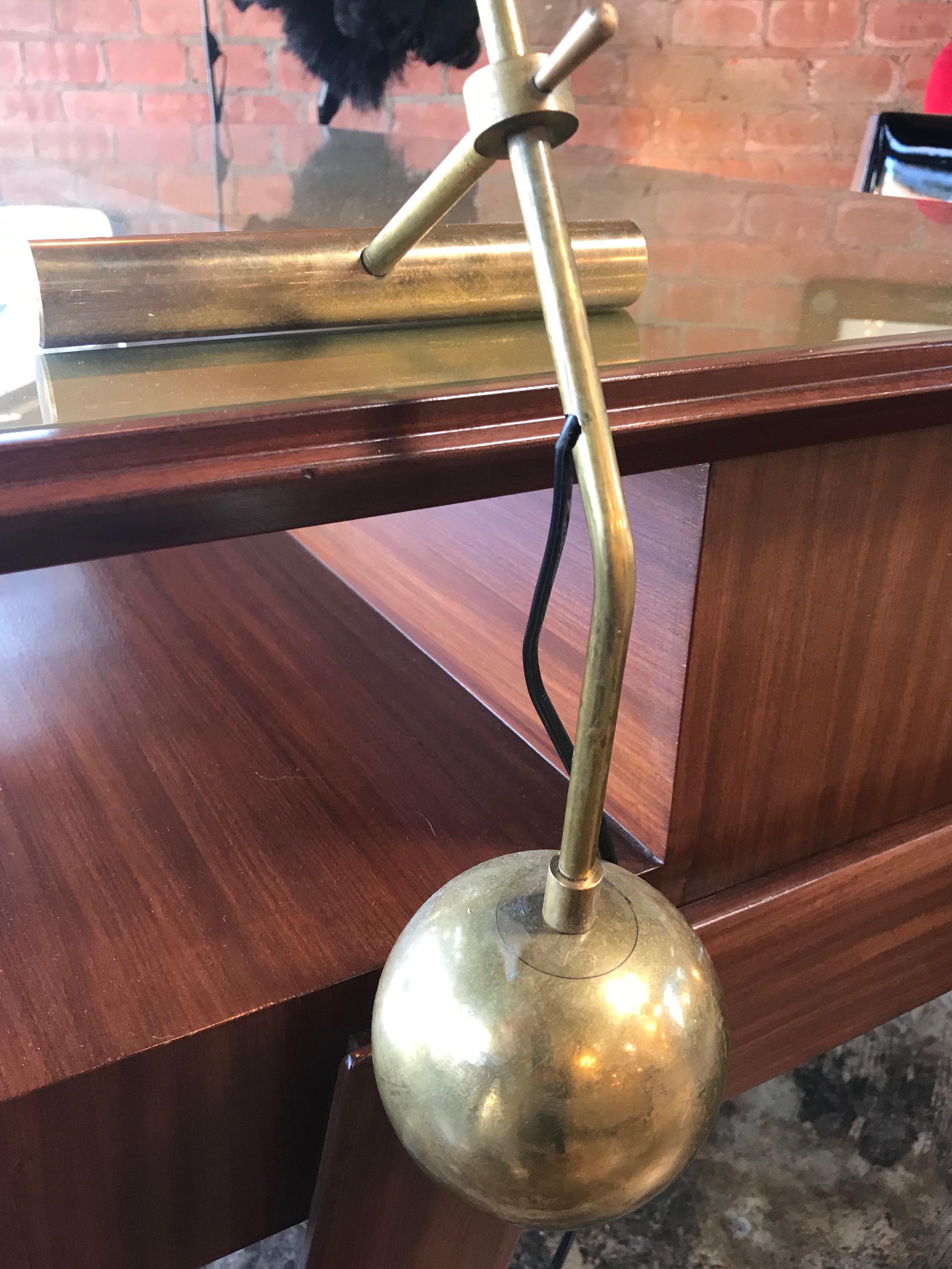 Rare Italian Adjustable Table Lamp, Italy, 1960s In Good Condition In Los Angeles, CA