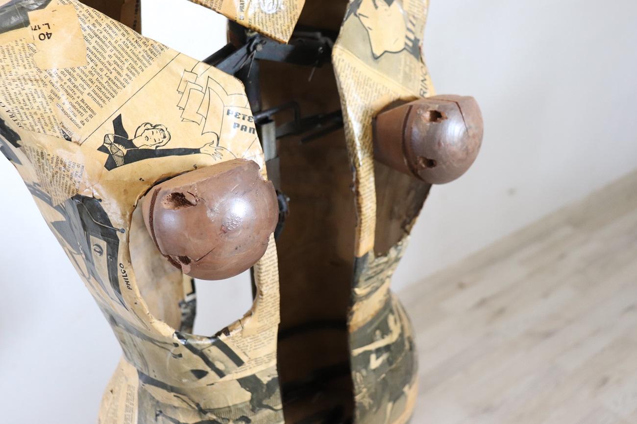 Raro maniquí italiano ajustable de sastre, años 50 en venta 3