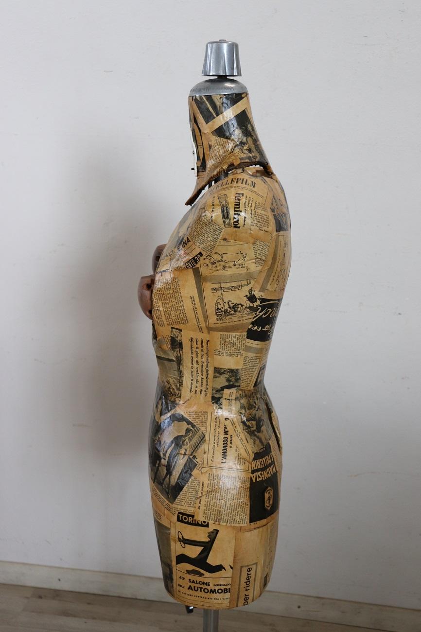 Raro maniquí italiano ajustable de sastre, años 50 en venta 4