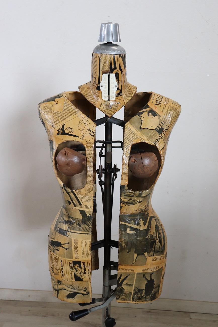 Raro maniquí italiano ajustable de sastre, años 50 Italiano en venta
